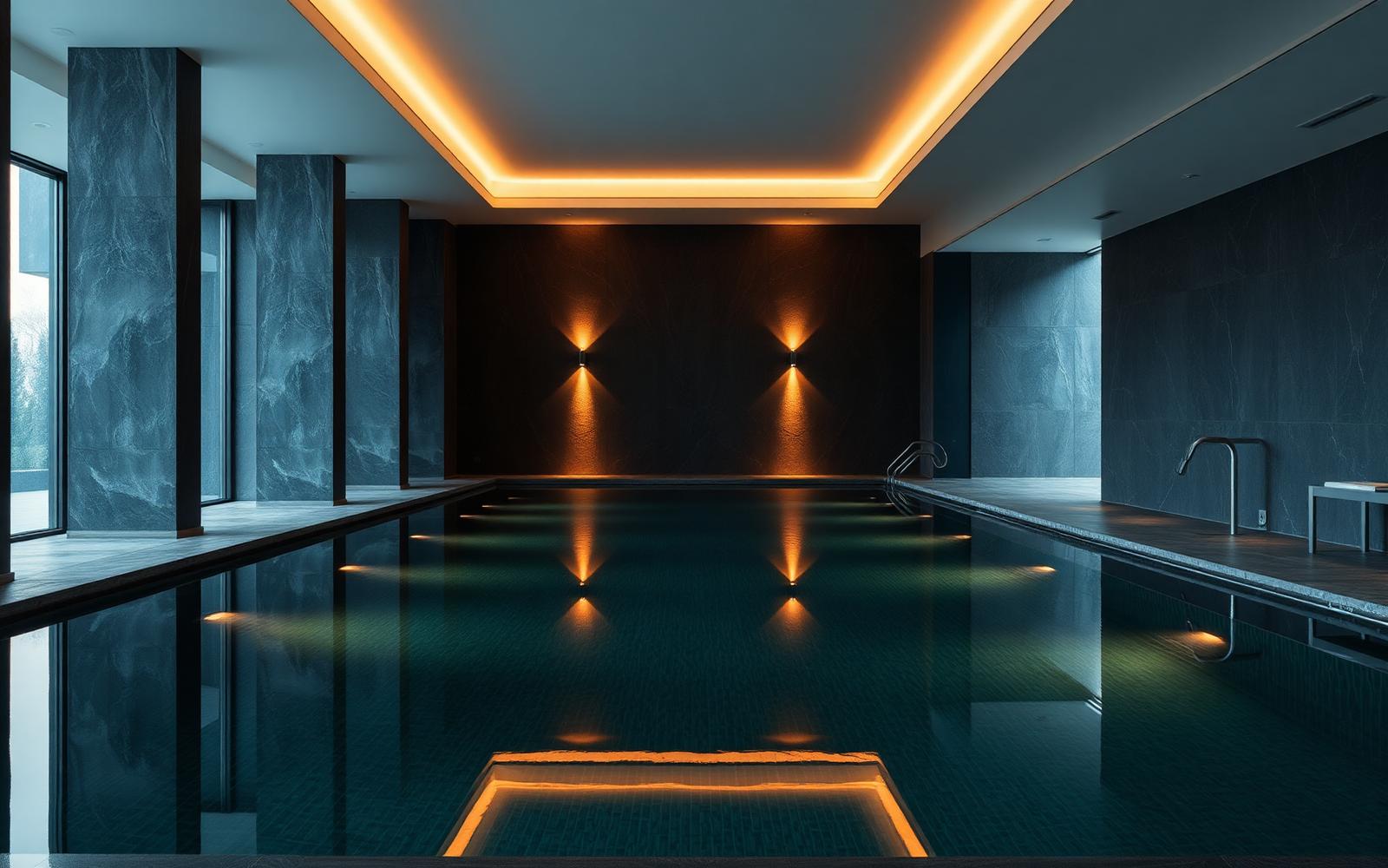 Indoor pool inside a private villa